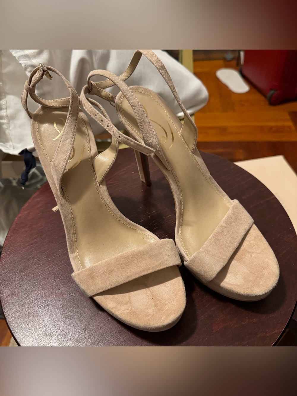 Sam Edelman Suede Open-Toe Stiletto Sandals